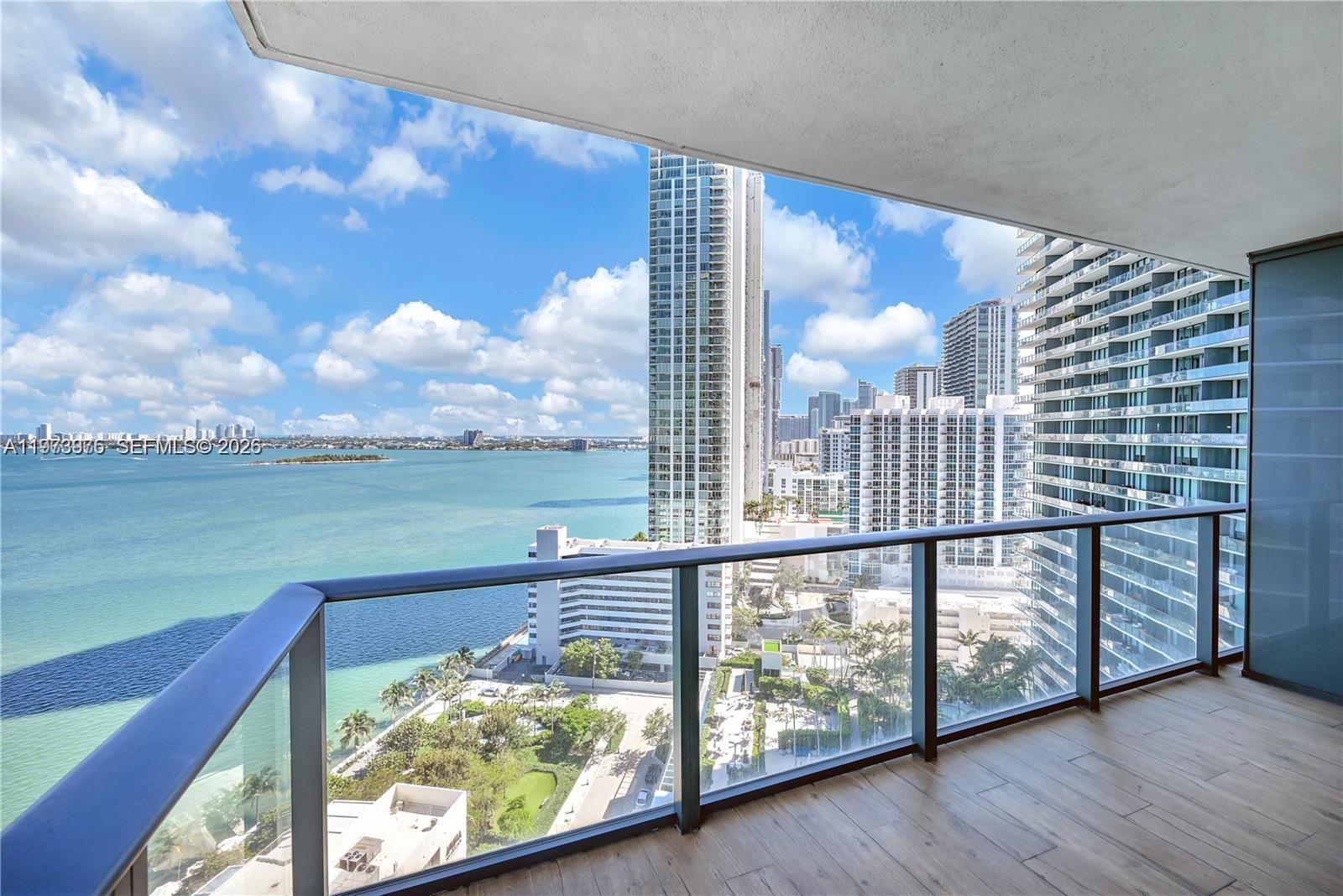 650 Northeast 32nd Street, Unit 2007 Miami, FL 33137 - Photo 20 of 44 a view of a balcony with lake view