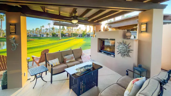 a view of a lake with a house