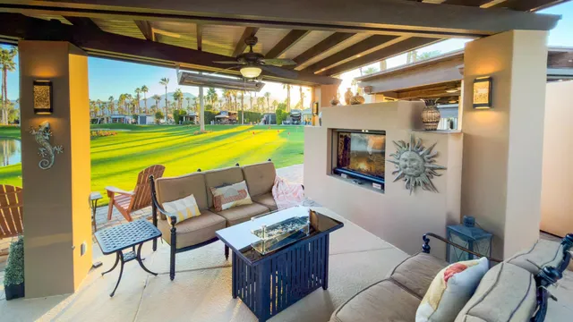 a view of a lake with a house