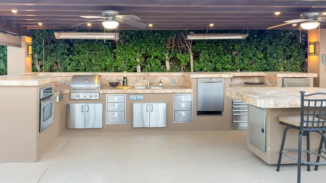 a view of a dinning table and chairs in the patio