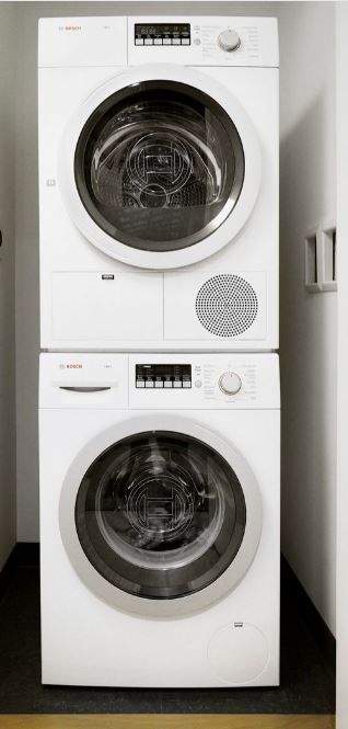 a close up view of washer and dryer