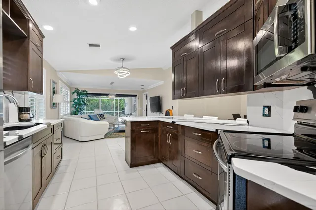 a walk in closet with a large window