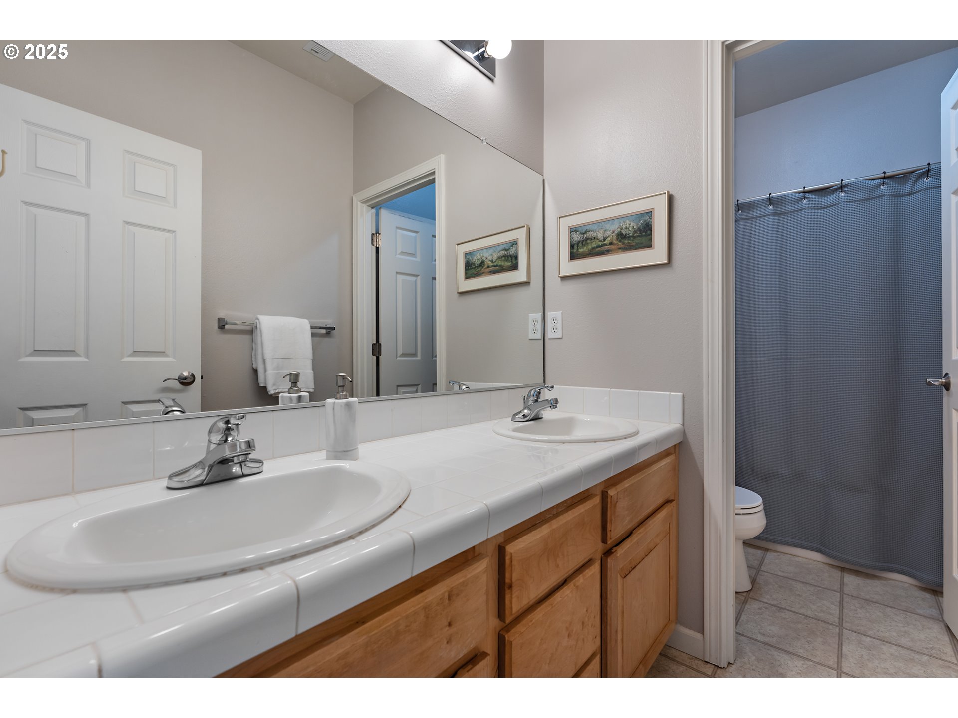15702 Southwest Snowy Owl Lane Beaverton, OR 97007 - Photo 34 of 44 a bathroom with a sink and a mirror