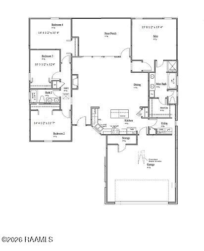 1025 Grand Loop Breaux Bridge, LA 70517 - Photo 5 of 5 Floor Plan
