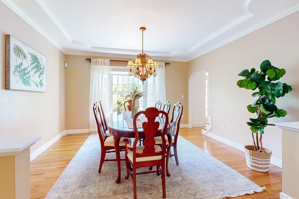 99 Ridge Street Winchester, MA 01890 - Photo 7 of 40 a dining room with furniture potted plants and wooden floor