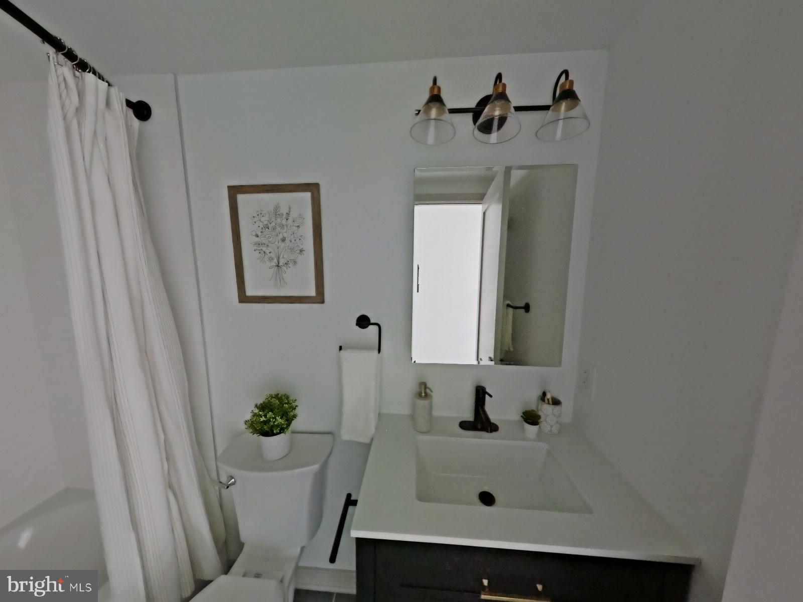 8327 Ridge Avenue, Unit 208 Philadelphia, PA 19128 - Photo 7 of 7 a bathroom with a sink mirror and toilet