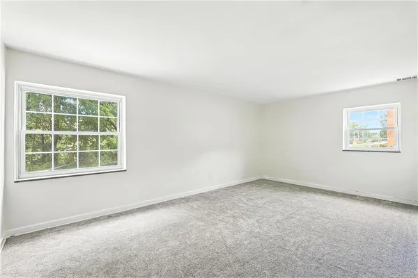an empty room with a window