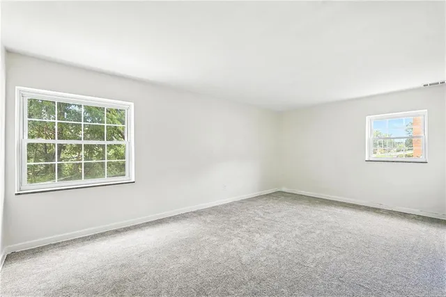 an empty room with a window