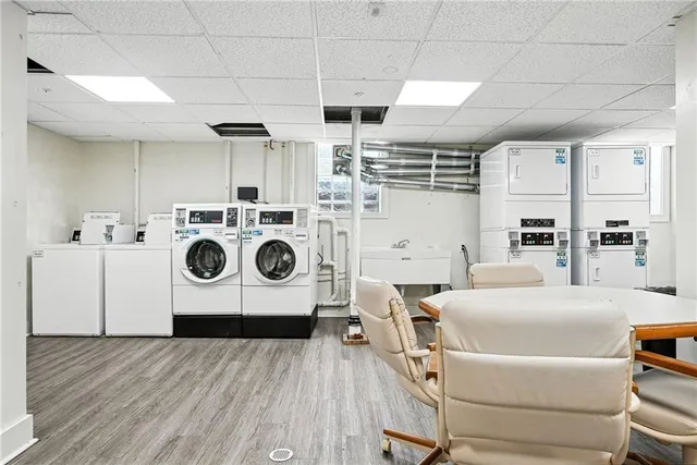 a utility room with washer and dryer