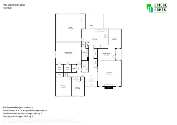 $1,825 | 7439 Oakmore Drive, Dallas, TX 75249
