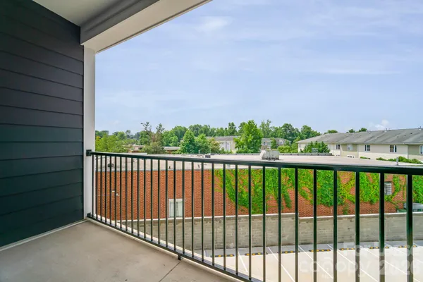 a balcony with outdoor space