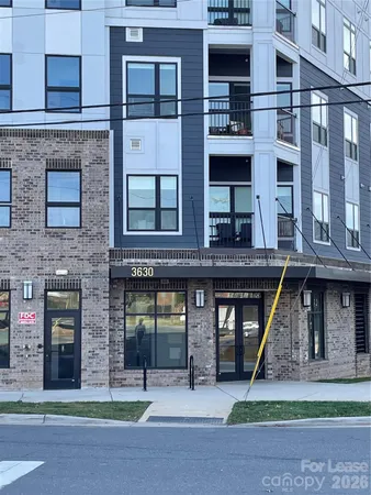 a front view of a building