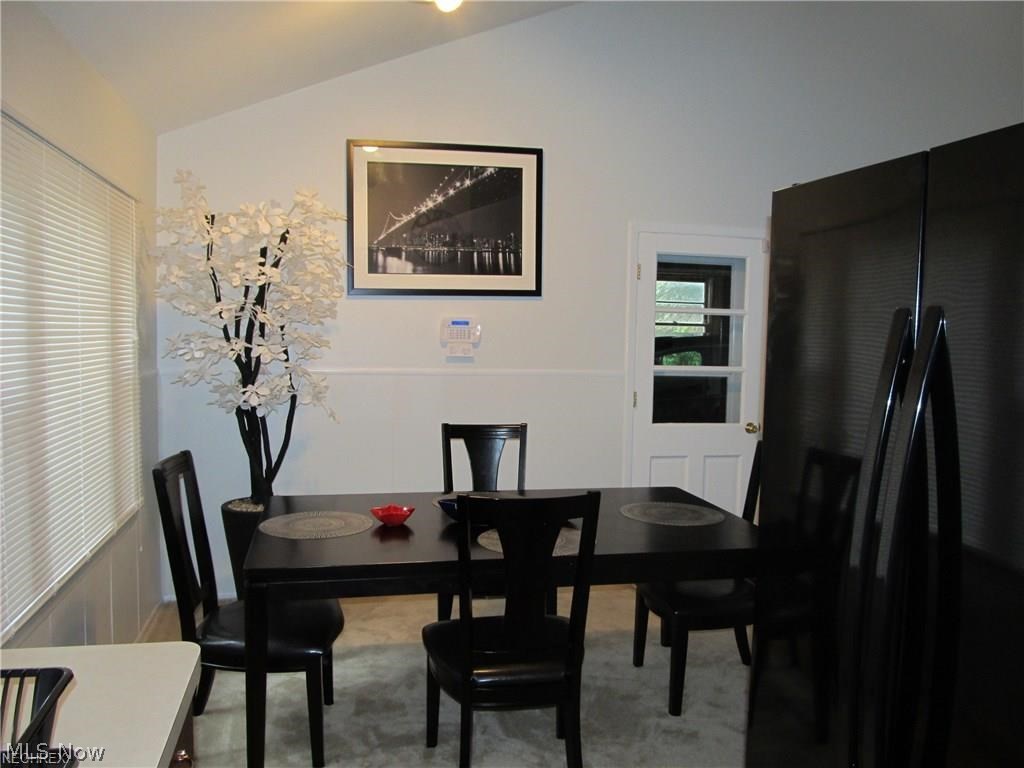 Convenient eating area and garage access