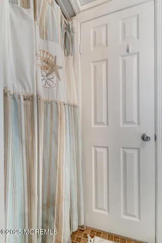 a view of a door with a window