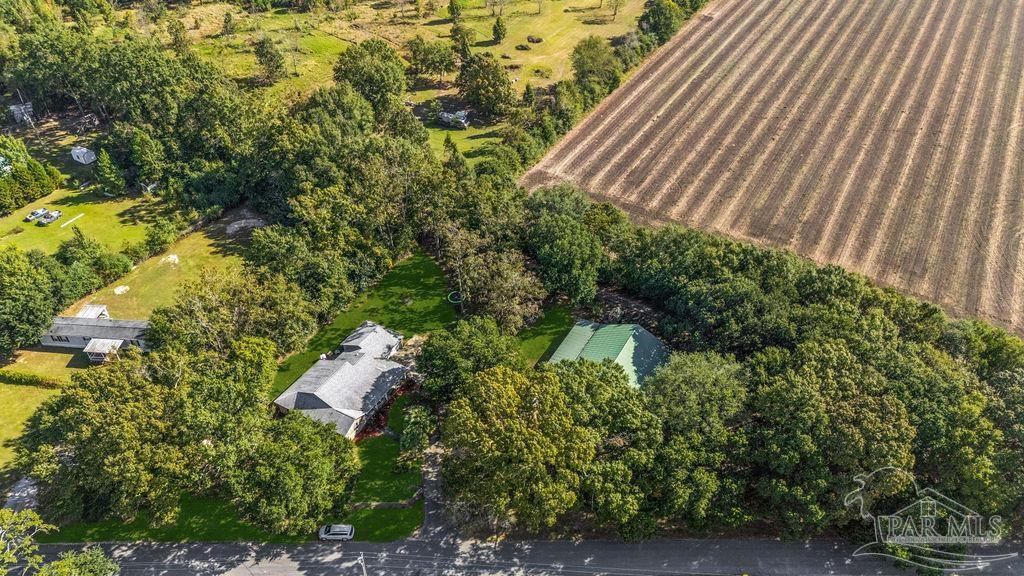 8240 Tidwell Road Pace, FL 32571 - Photo 35 of 41 a backyard of a house with lots of green space