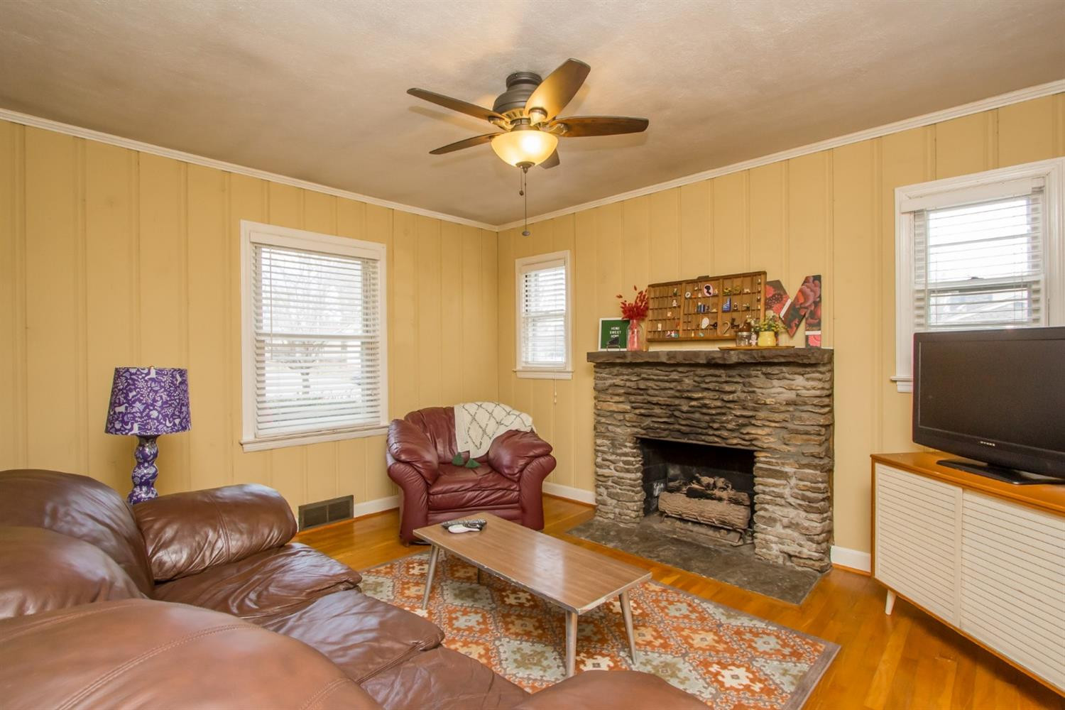The den area offers additional living sp