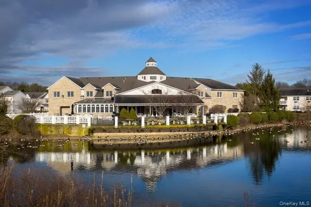 a view of a lake with a large mountain