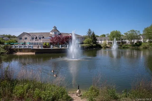 a view of a lake with houses