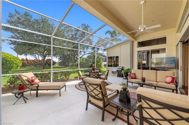 a outdoor living space with furniture