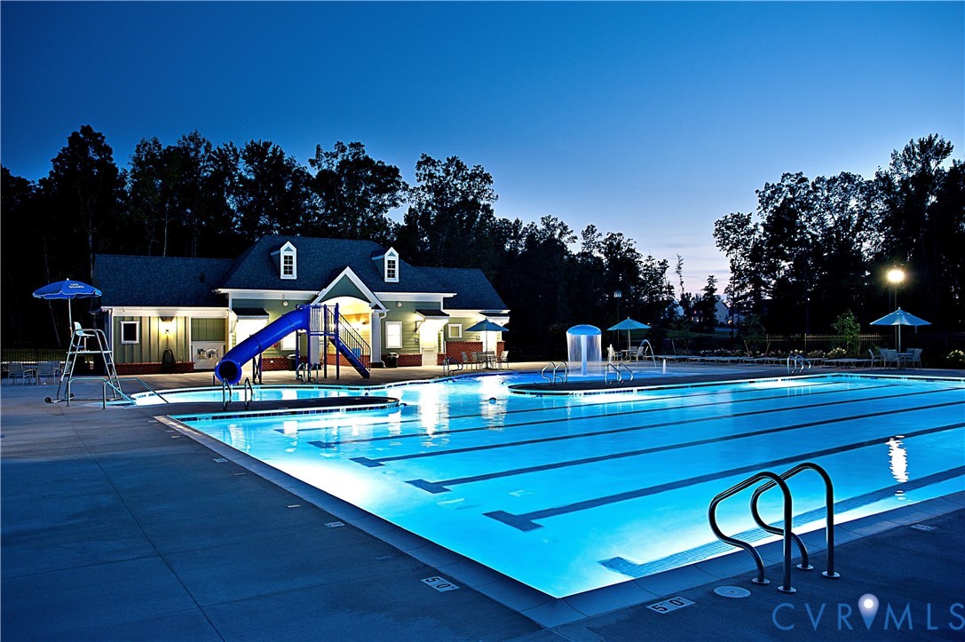 18517 Palisades Ridge Moseley, VA 23120 - Photo 52 of 55 a view of a tennis ground with large trees