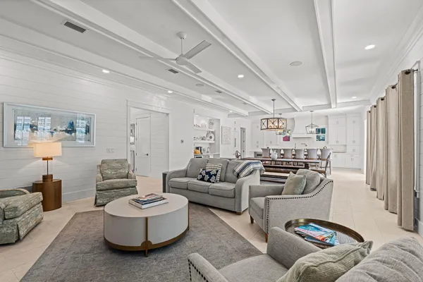 a living room with furniture and a couch