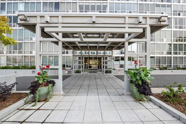 a view of a building with a porch