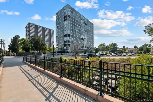 a view of city with balcony