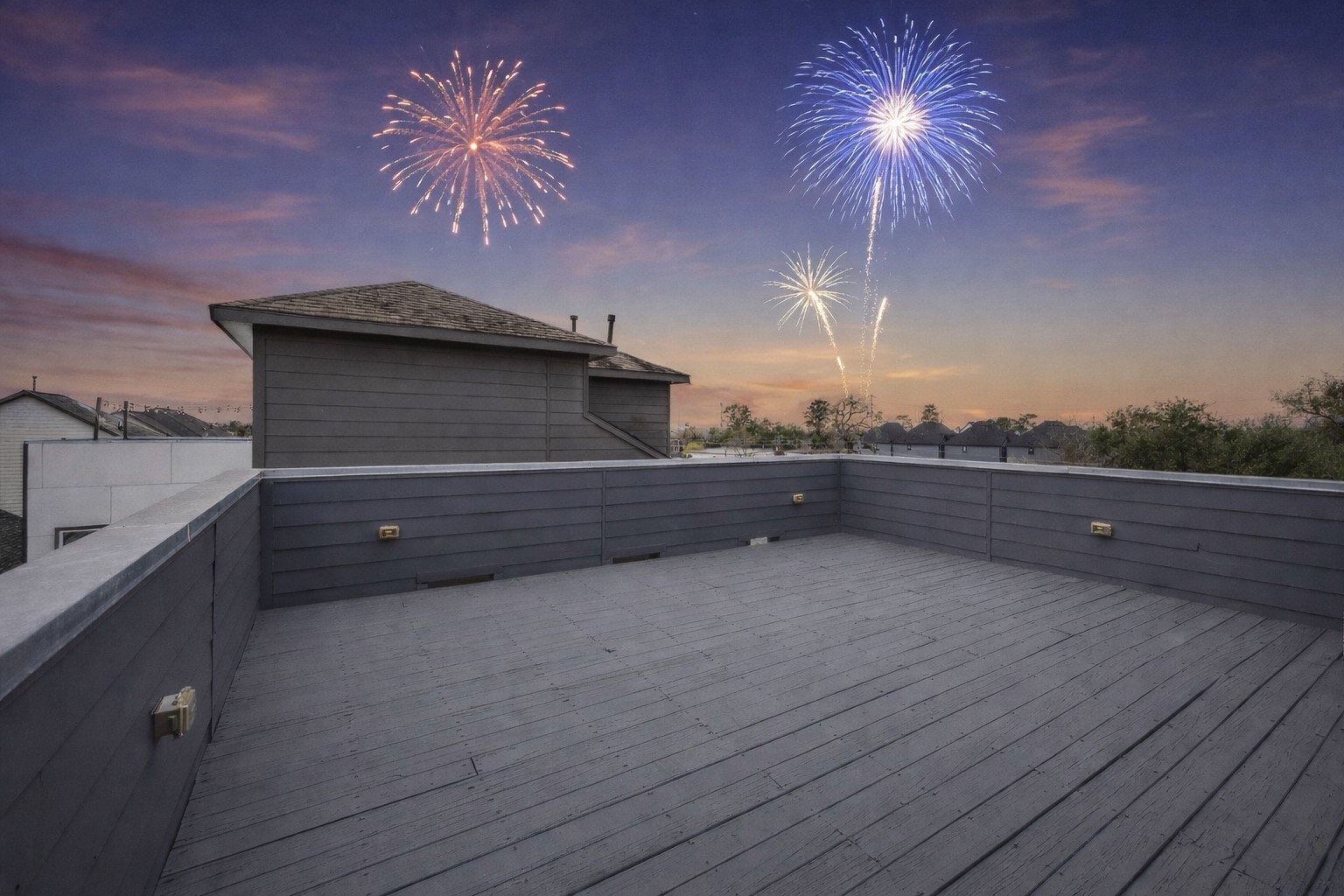 1630 West 24th Street Houston, TX 77008 - Photo 10 of 24 4th of July views available particularly from the Freedom Over Texas display downtown. While there are no official city-sponsored firework displays directly in the Heights neighborhood itself, the area is known for, community celebrations, local sparklers, and clear views from spots like Heights Boulevard, Norhill Esplanade, and rooftop vantage points