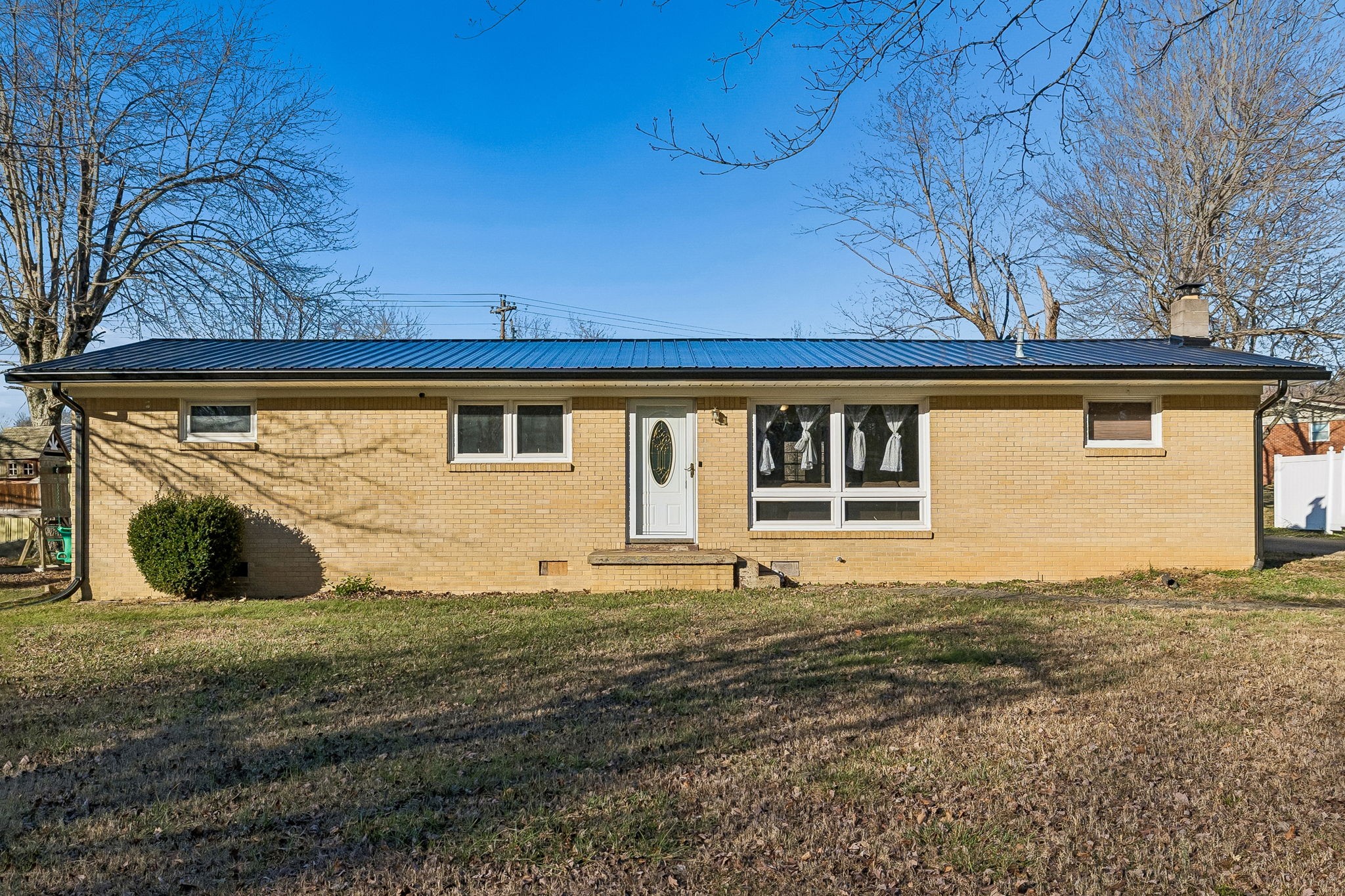 a backyard of a house