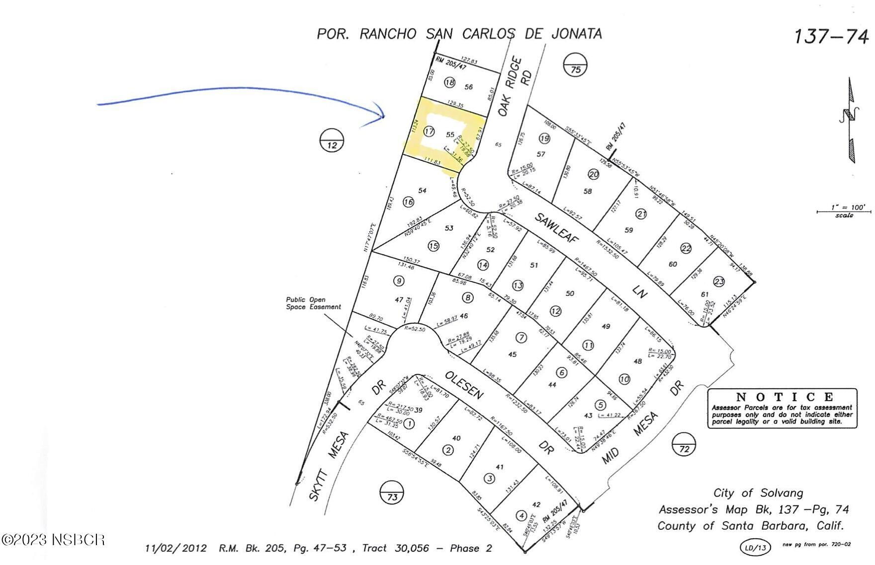 565 Oak Ridge Road Solvang, CA 93463 - Photo 30 of 31 565 Oak Ridge parcel map
