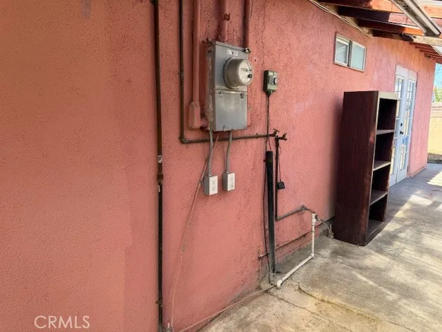 a view of a house with a door and chair