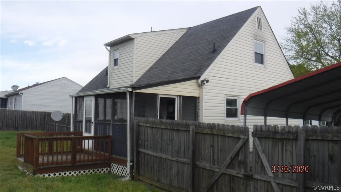 3022 Fielding Road Colonial Heights, VA 23834 - Photo 2 of 12 a view of a house with wooden deck front of house