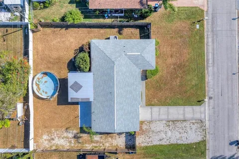 a bird view of a house