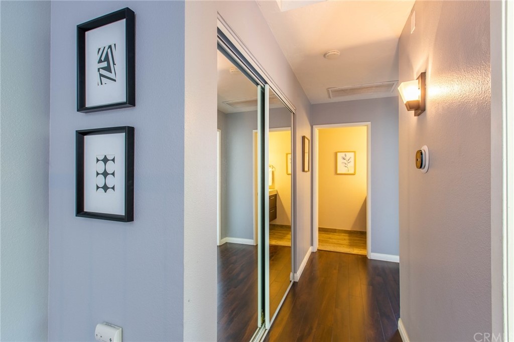 1881 Alpha Road, Unit 5 Glendale, CA 91208 - Photo 16 of 29 a view of a hallway with wooden floor