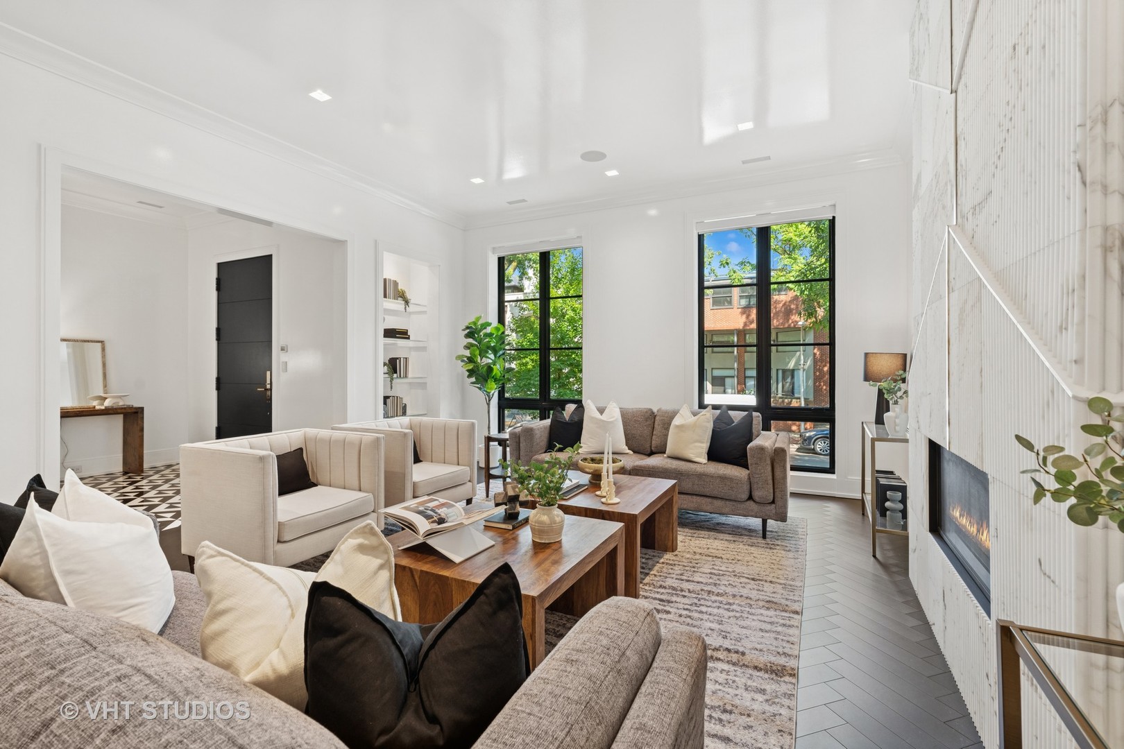 1878 North Orchard Street Chicago, IL 60614 - Photo 4 of 80 a living room with furniture and a large window