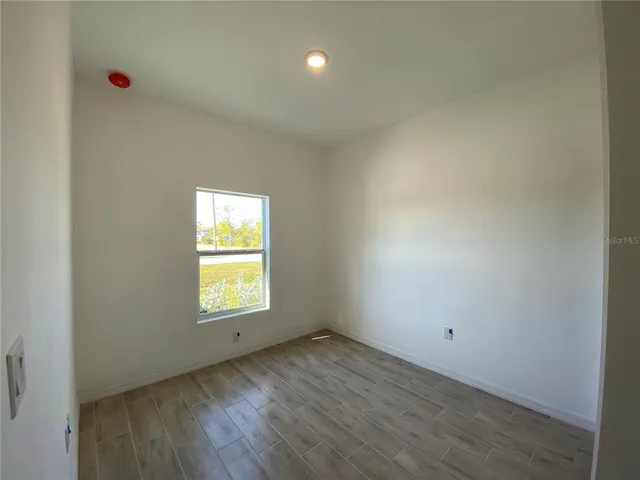 an empty room with a window