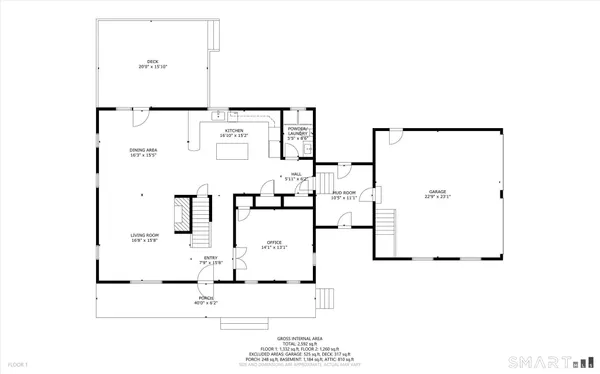 a view of room with furniture