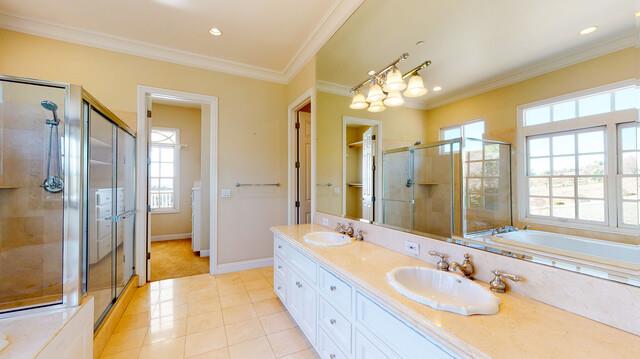 9560 Vía Del Oro Gilroy, CA 95020 - Photo 30 of 65 a spacious bathroom with a tub sink shower and mirror