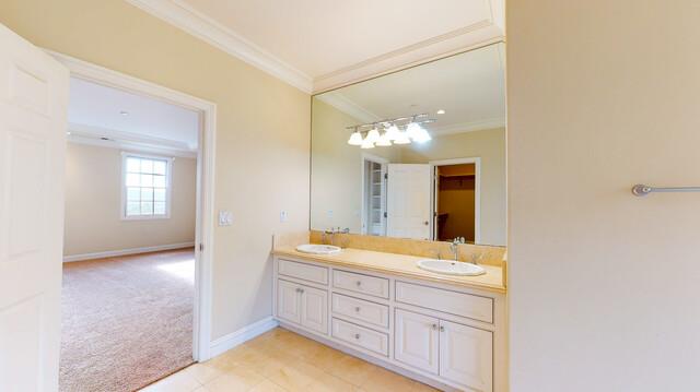 9560 Vía Del Oro Gilroy, CA 95020 - Photo 42 of 65 a spacious bathroom with a granite countertop sink a mirror and a shower