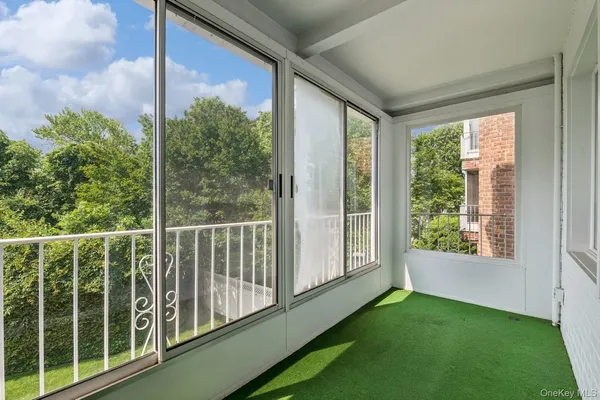a view of backyard with green space