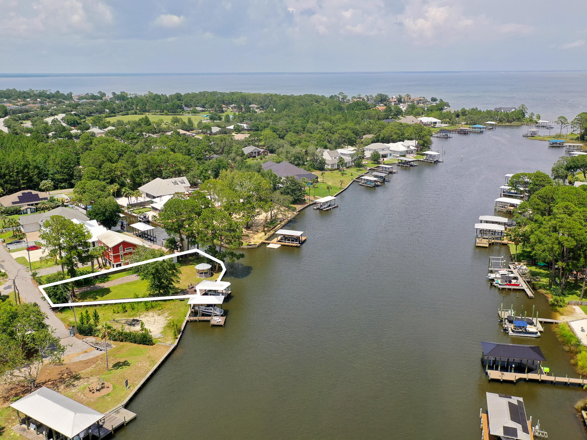 83 Anchor Lane Santa Rosa Beach, FL 32459 - Photo 5 of 5 an aerial view of residential houses with outdoor space and river