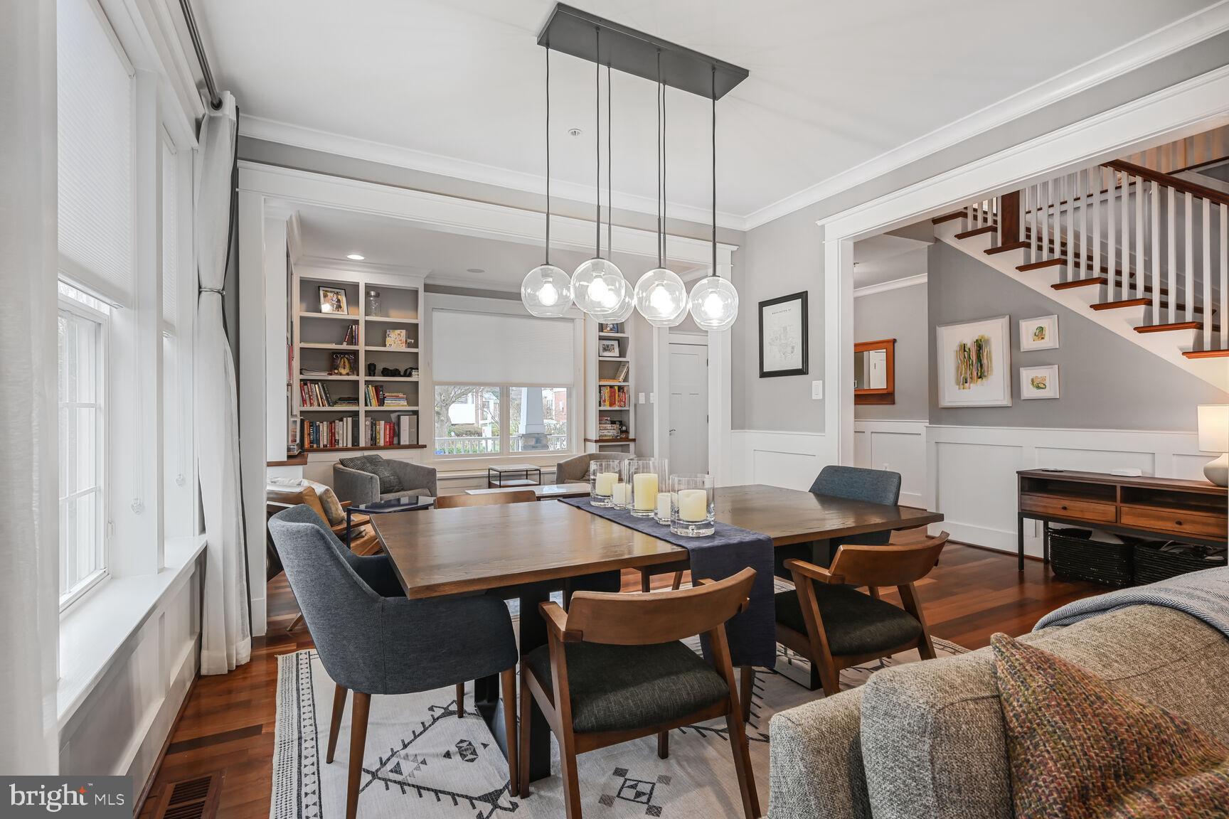 2107 Ellis Street Silver Spring, MD 20910 - Photo 15 of 63 a view of a dining room with furniture and chandelier