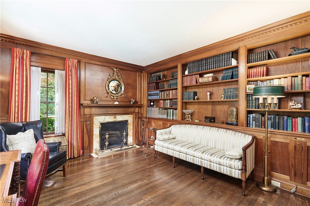 48 South Wheaton Road Akron, OH 44313 - Photo 29 of 48 Original egg and dart moldings and rich paneling grace this handsome Office in the original structure.