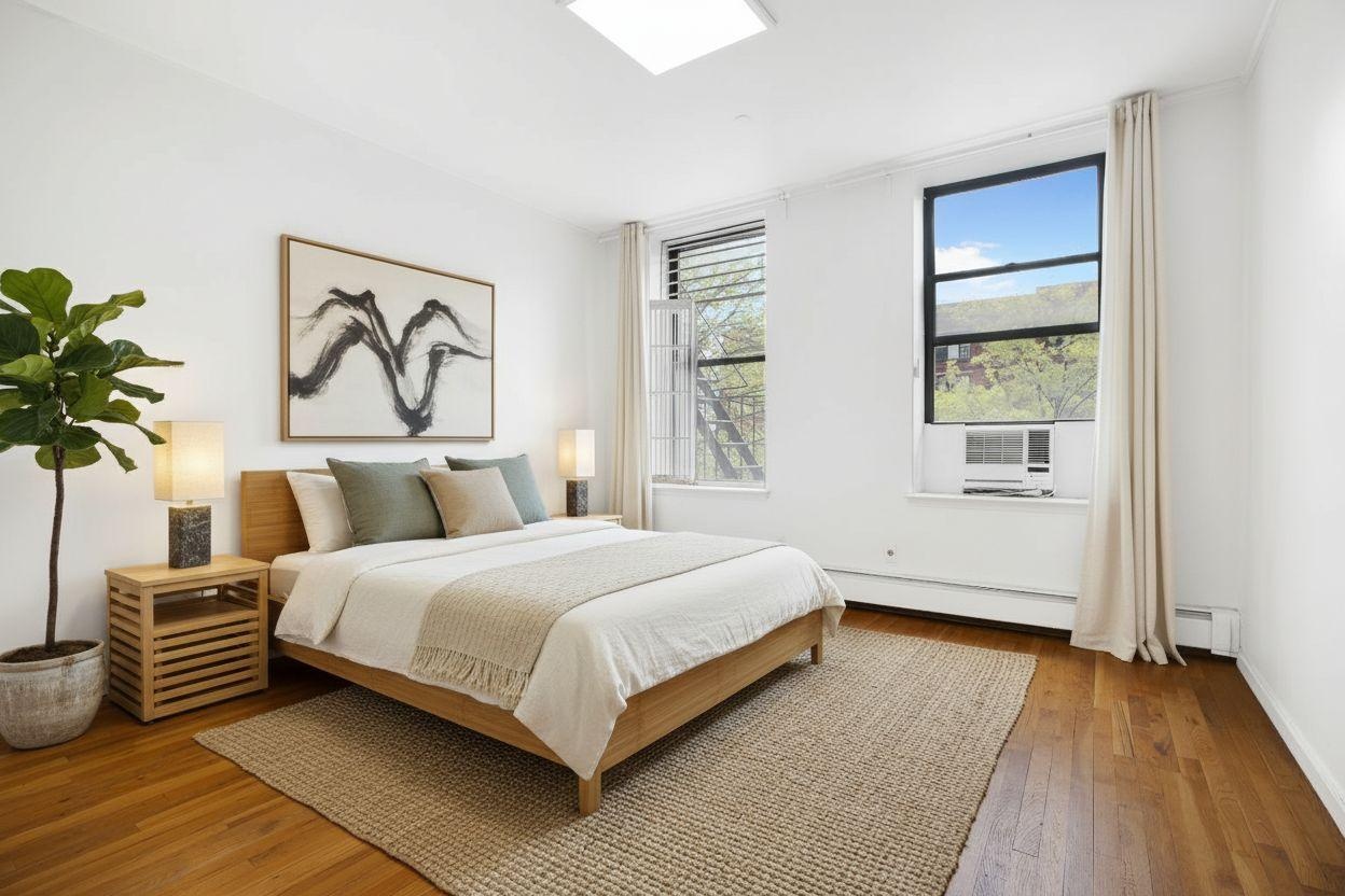 2322 Adam Clayton Powell Jr Boulevard, Unit 3F Manhattan, NY 10030 - Photo 5 of 14 a bedroom with a bed and a window