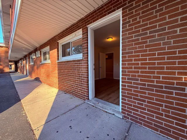 a view of a brick wall