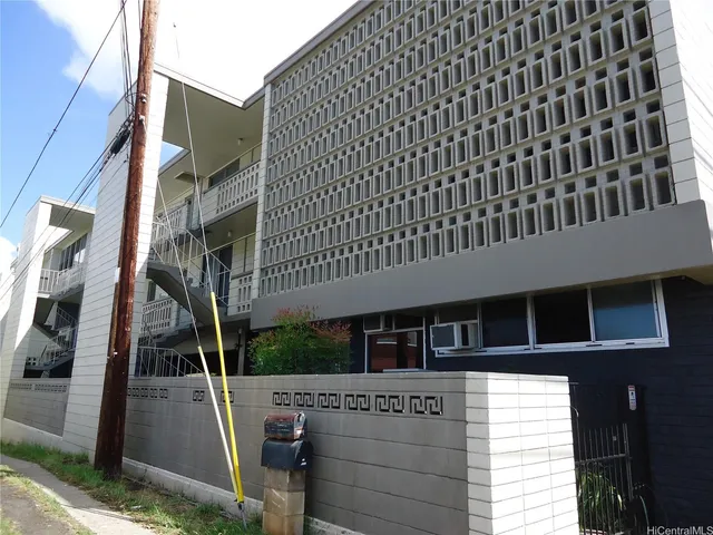 a front view of a building