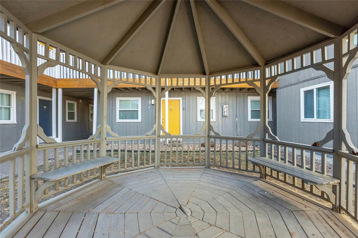 2401 Manor Road, Unit 214 Austin, TX 78722 - Photo 27 of 30 Deck featuring a gazebo