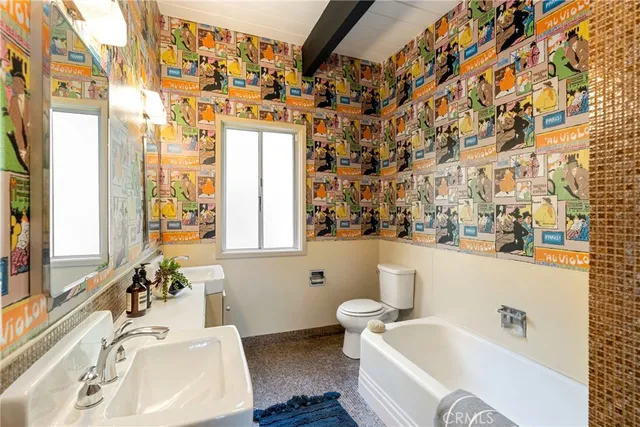 a bathroom with a sink and a bathtub