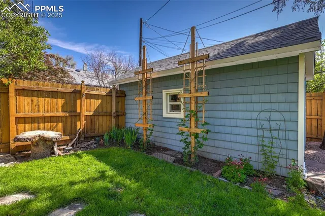 a backyard of a house