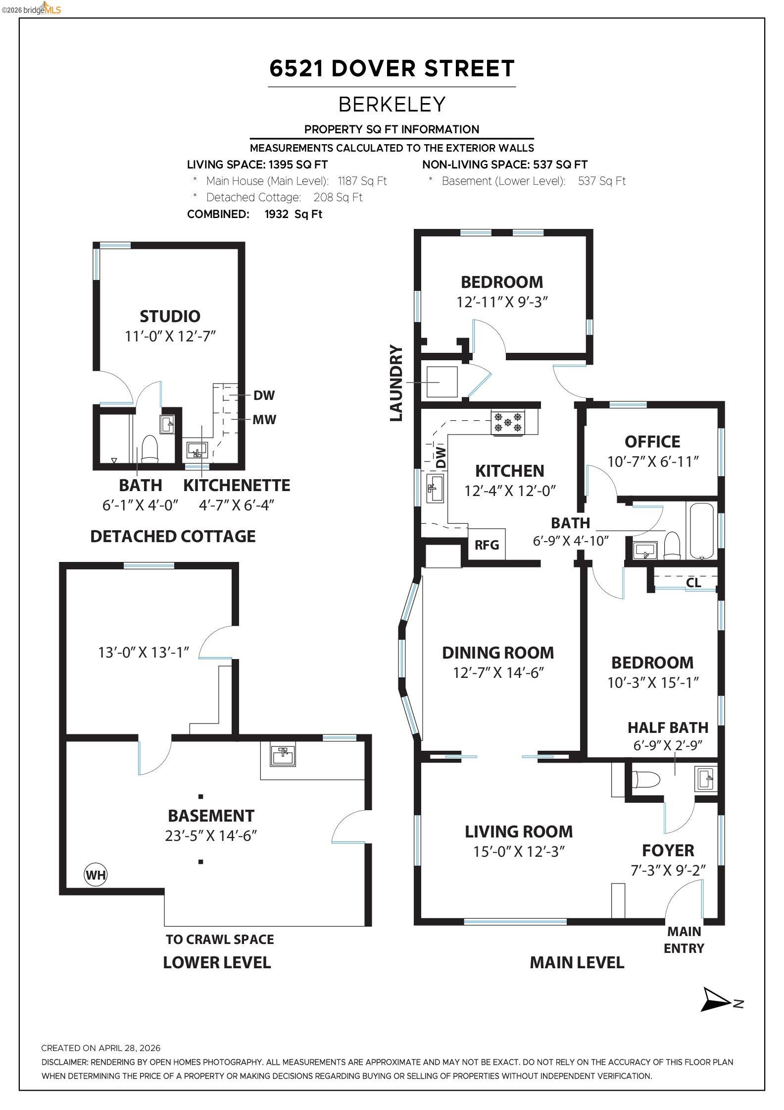 6521 Dover Street Berkeley, CA 94703 - Photo 80 of 80 Floor plan
